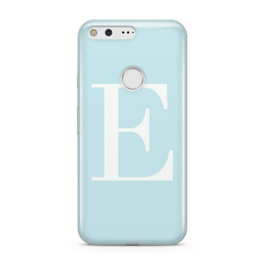 Blue with White Personalised Monogram Google Pixel Case