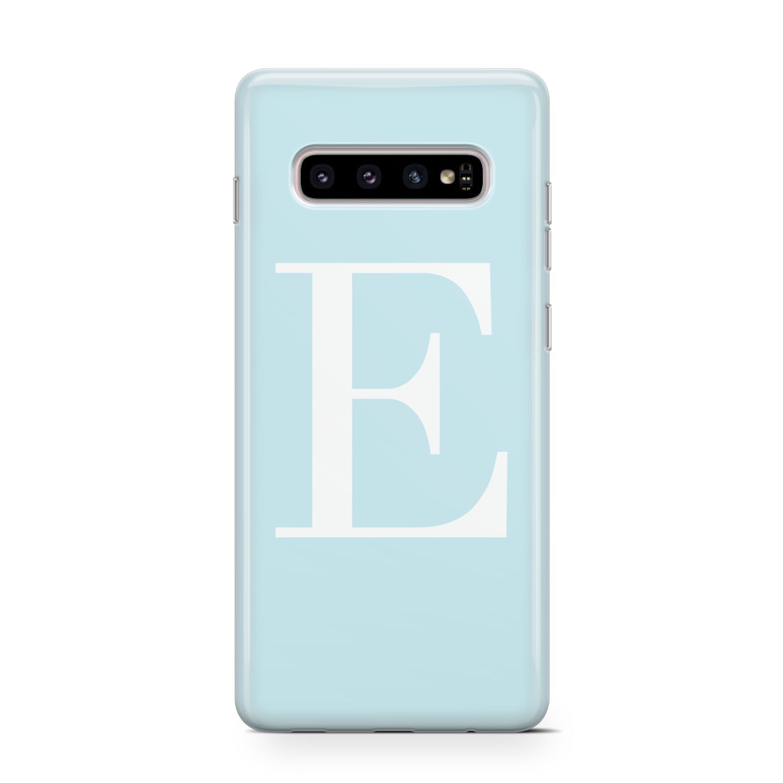 Blue with White Personalised Monogram Samsung Galaxy S10 Case