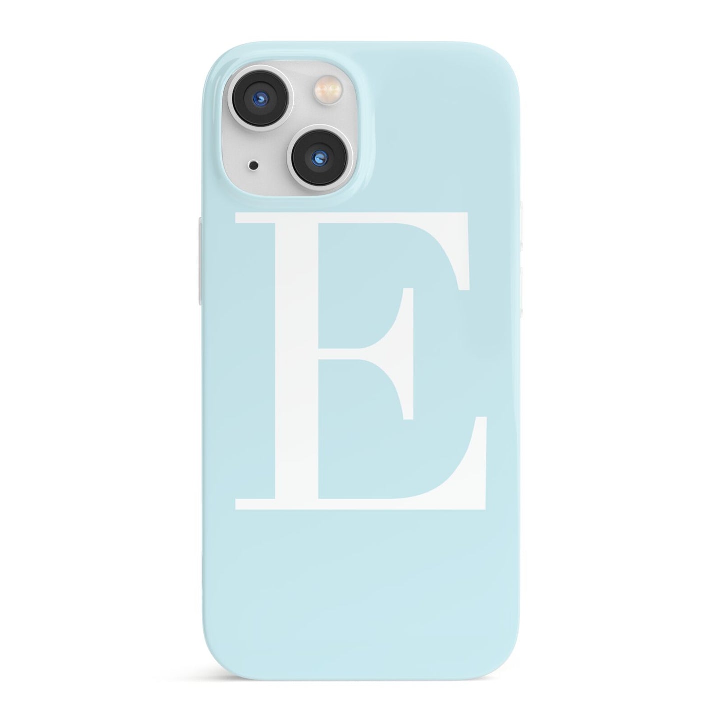 Blue with White Personalised Monogram iPhone 13 Mini Full Wrap 3D Snap Case