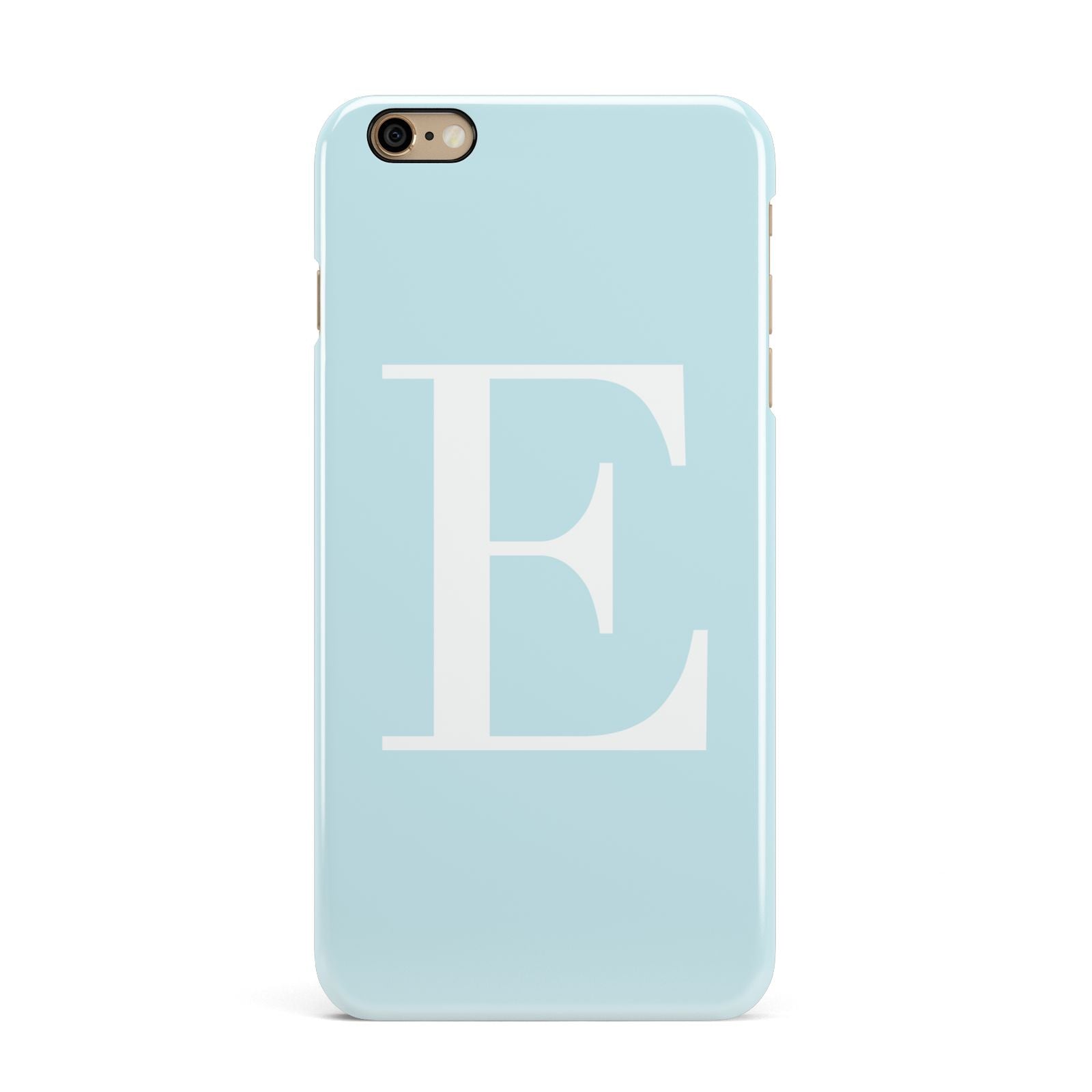 Blue with White Personalised Monogram iPhone 6 Plus 3D Snap Case on Gold Phone