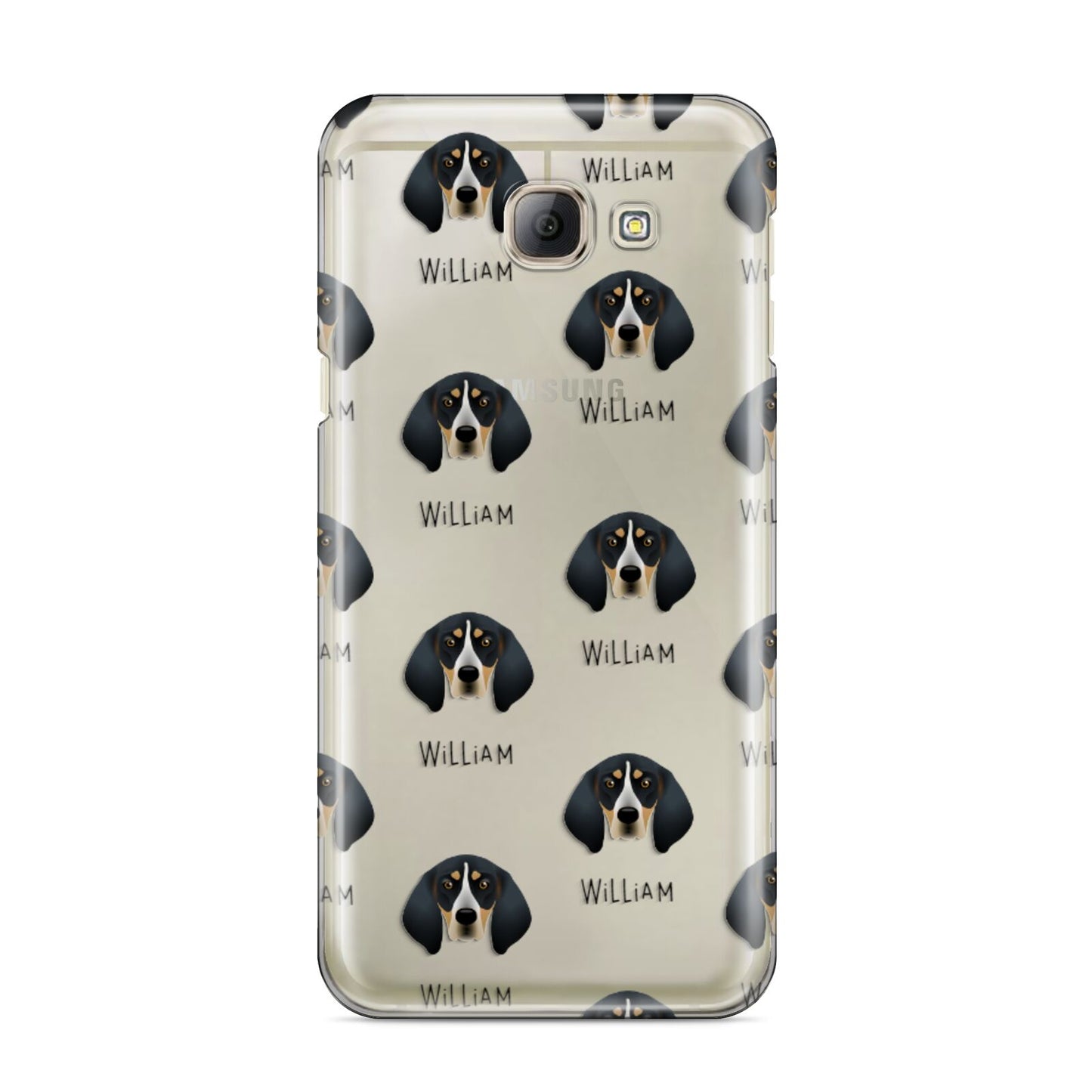 Bluetick Coonhound Icon with Name Samsung Galaxy A8 2016 Case