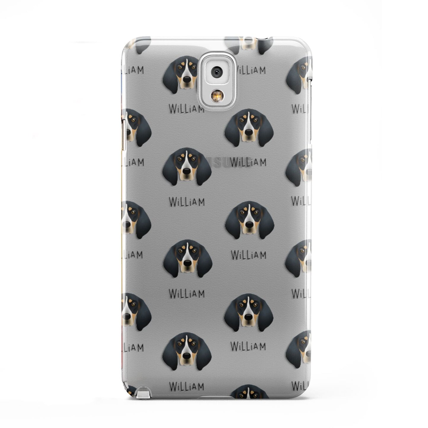 Bluetick Coonhound Icon with Name Samsung Galaxy Note 3 Case