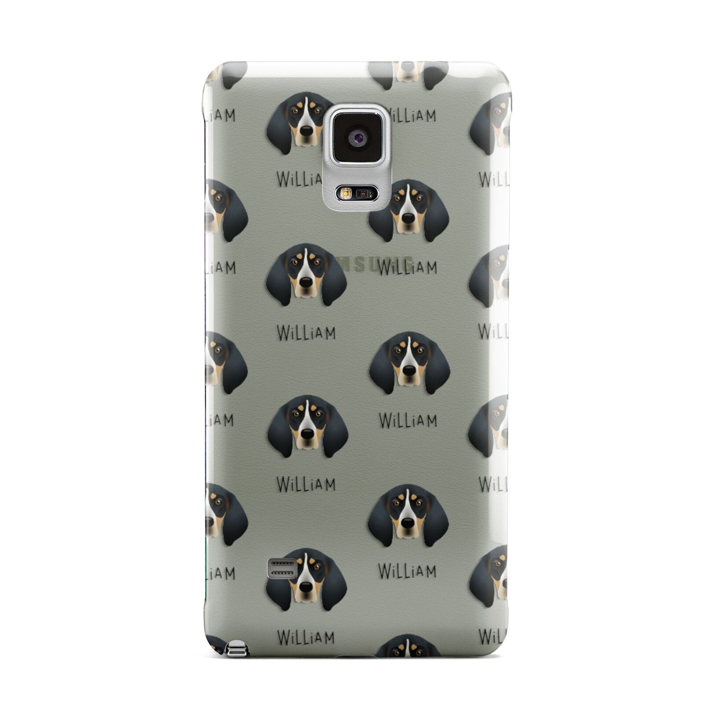 Bluetick Coonhound Icon with Name Samsung Galaxy Note 4 Case