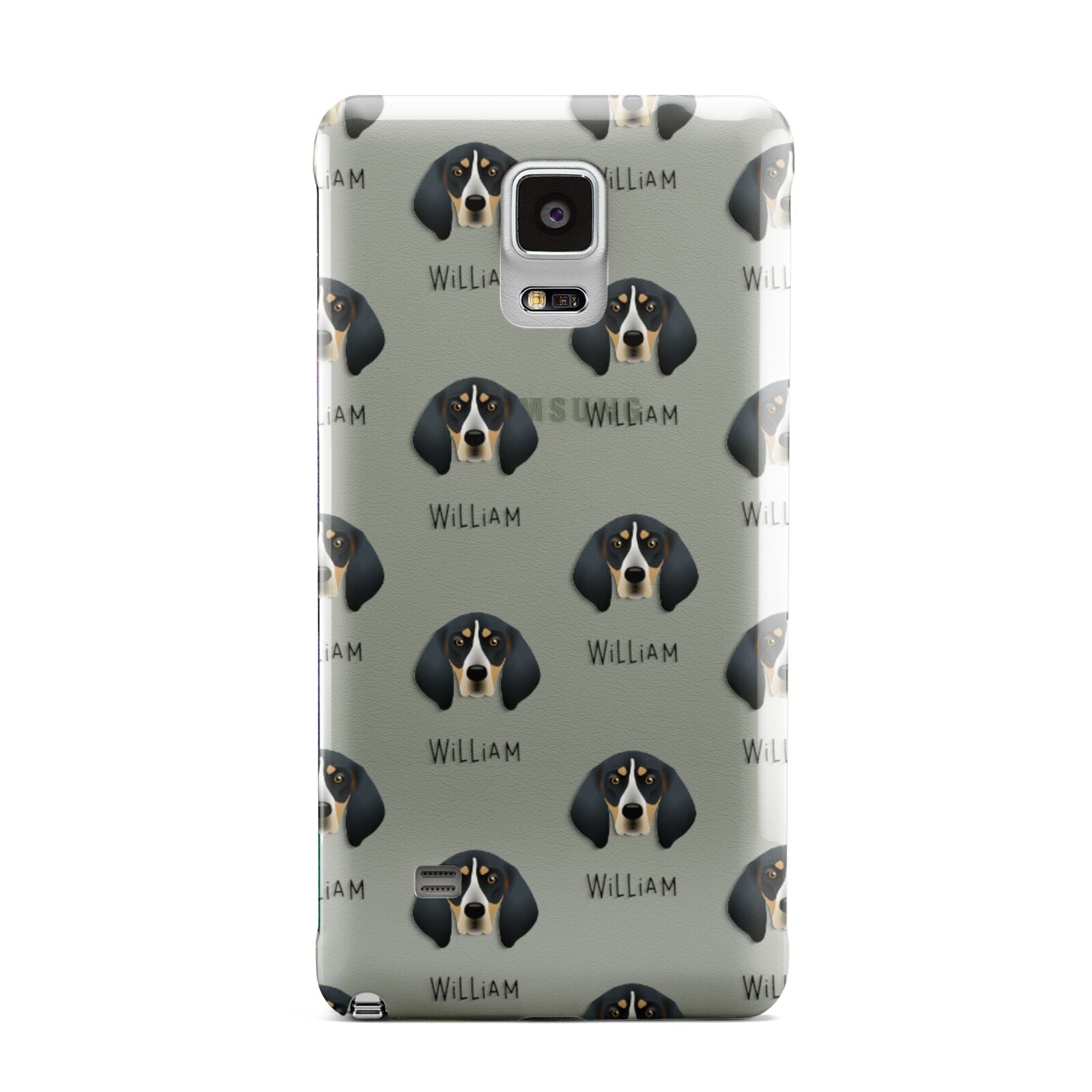 Bluetick Coonhound Icon with Name Samsung Galaxy Note 4 Case