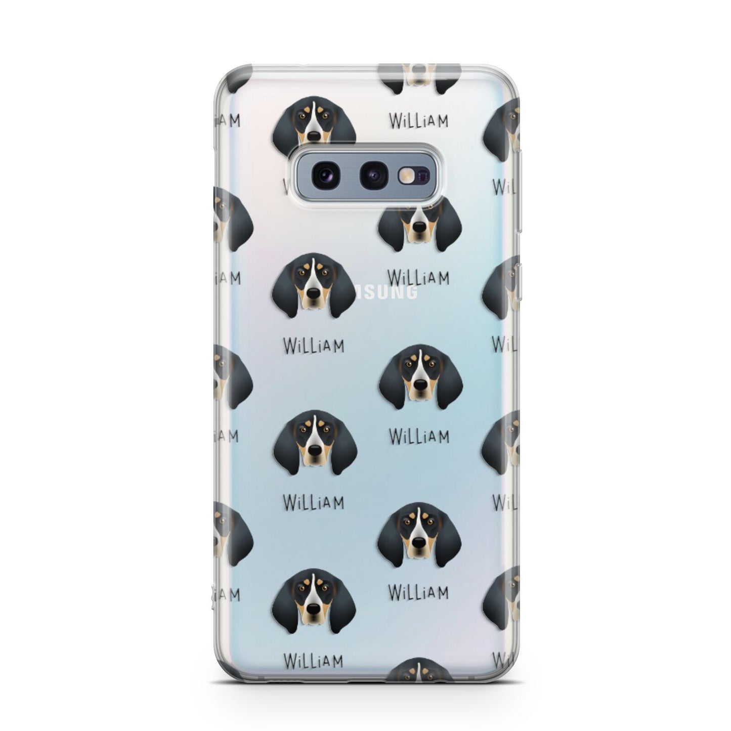 Bluetick Coonhound Icon with Name Samsung Galaxy S10E Case