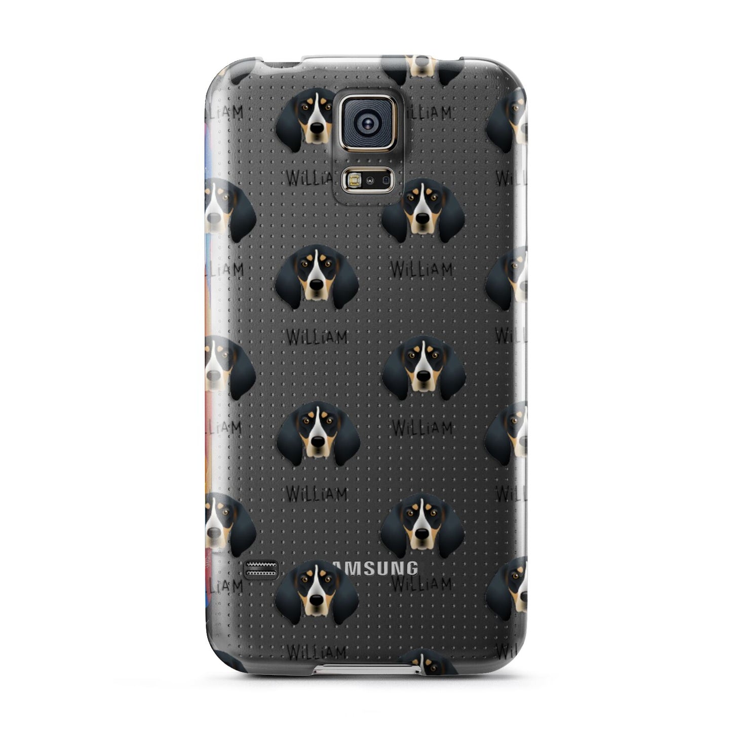 Bluetick Coonhound Icon with Name Samsung Galaxy S5 Case
