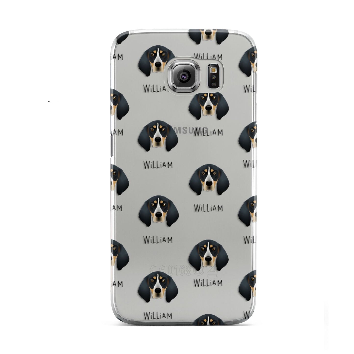 Bluetick Coonhound Icon with Name Samsung Galaxy S6 Case