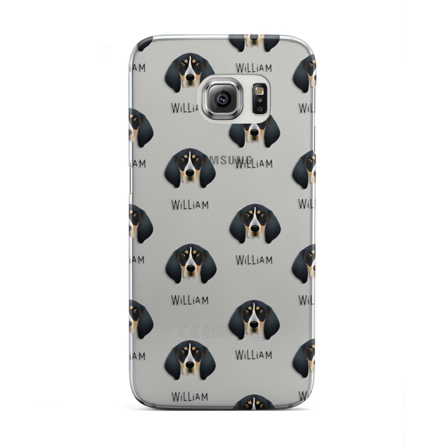 Bluetick Coonhound Icon with Name Samsung Galaxy S6 Edge Case