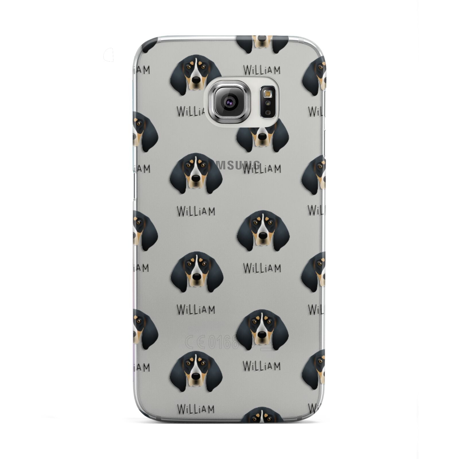 Bluetick Coonhound Icon with Name Samsung Galaxy S6 Edge Case