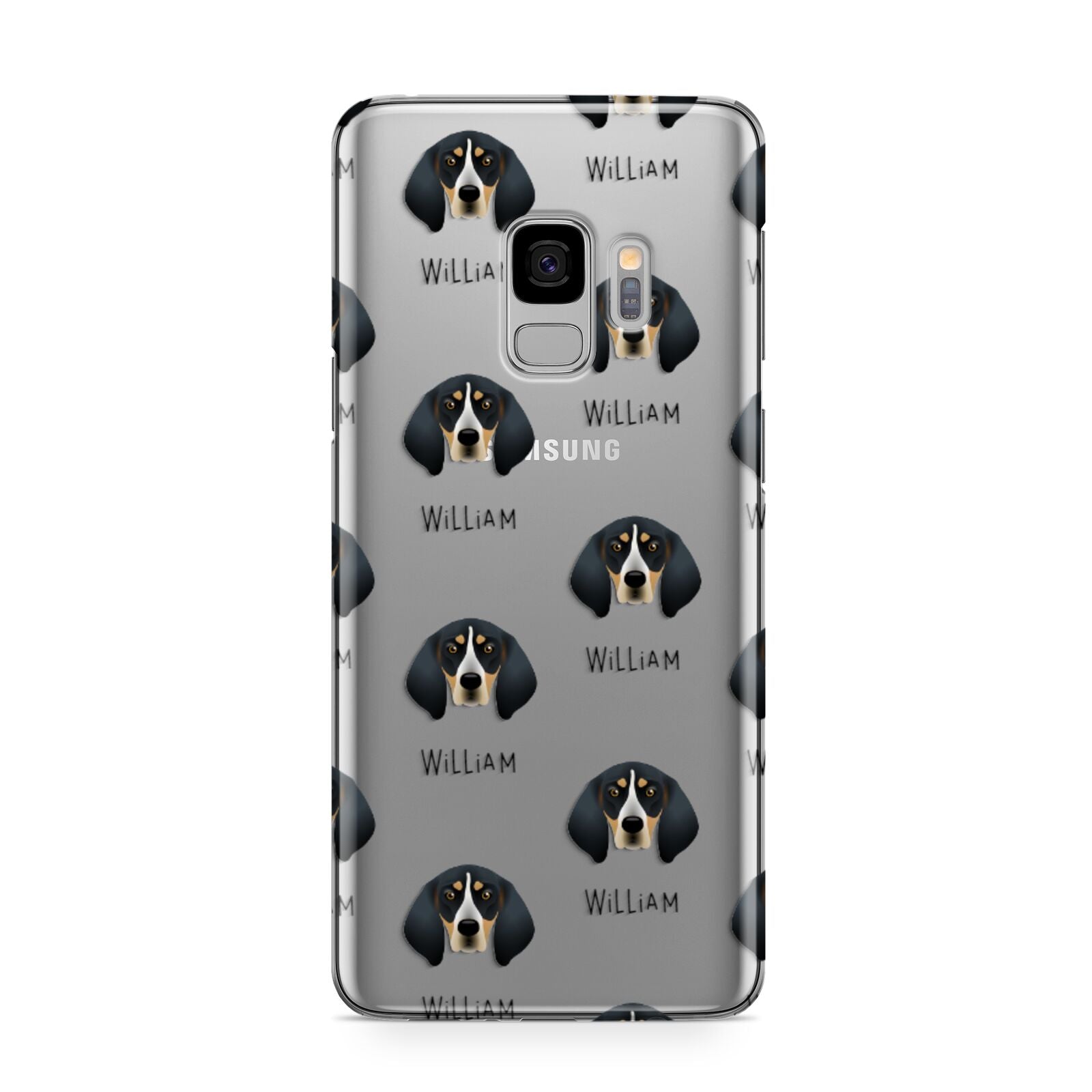 Bluetick Coonhound Icon with Name Samsung Galaxy S9 Case