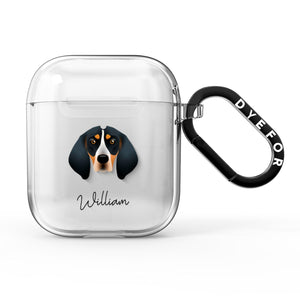 Bluetick Coonhound Personalised AirPods Case