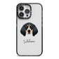 Bluetick Coonhound Personalised iPhone 14 Pro Max Black Impact Case on Silver phone