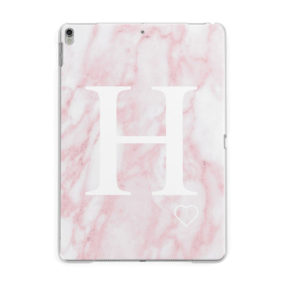 Blush Marble Custom Initial Personalised Apple iPad Silver Case