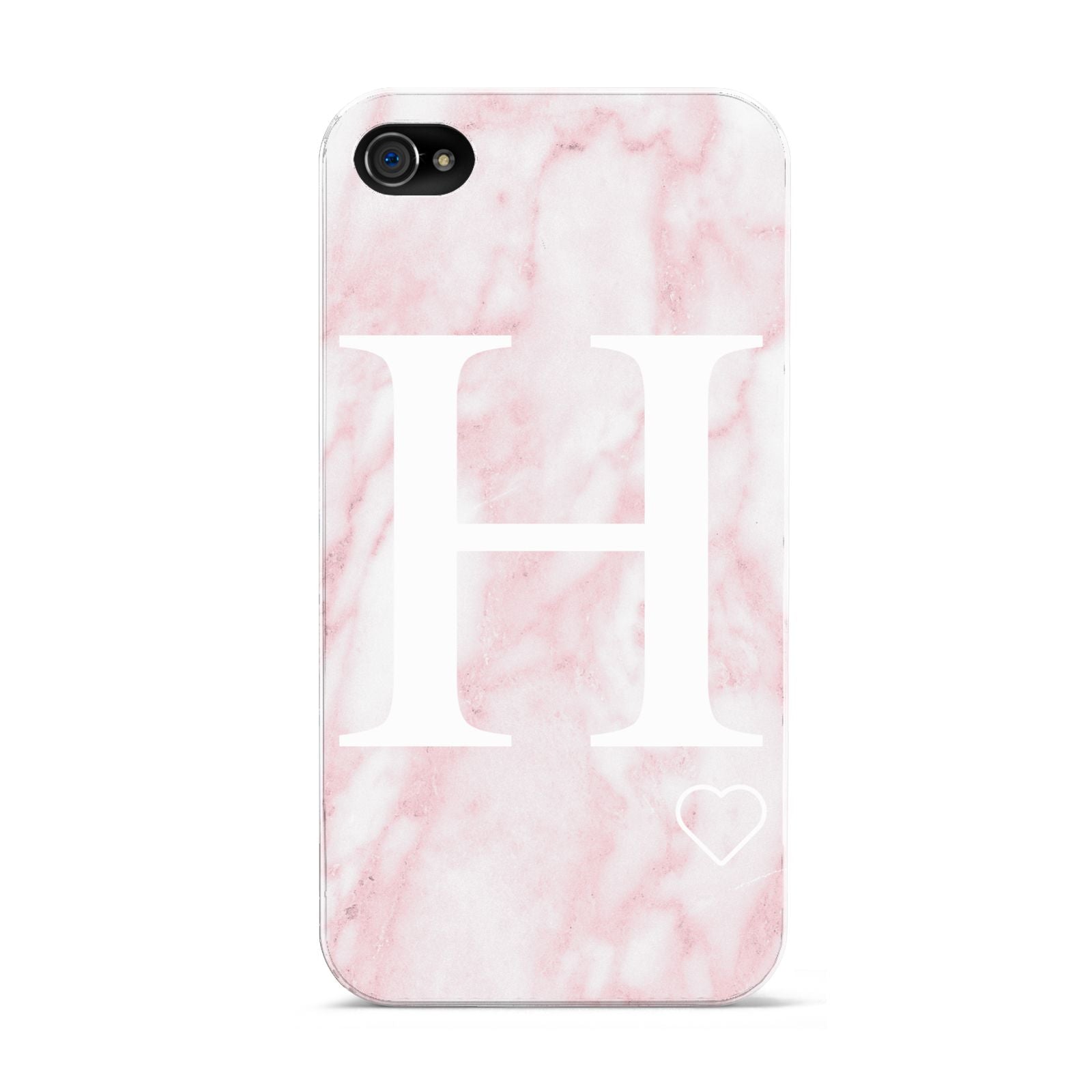 Blush Marble Custom Initial Personalised Apple iPhone 4s Case