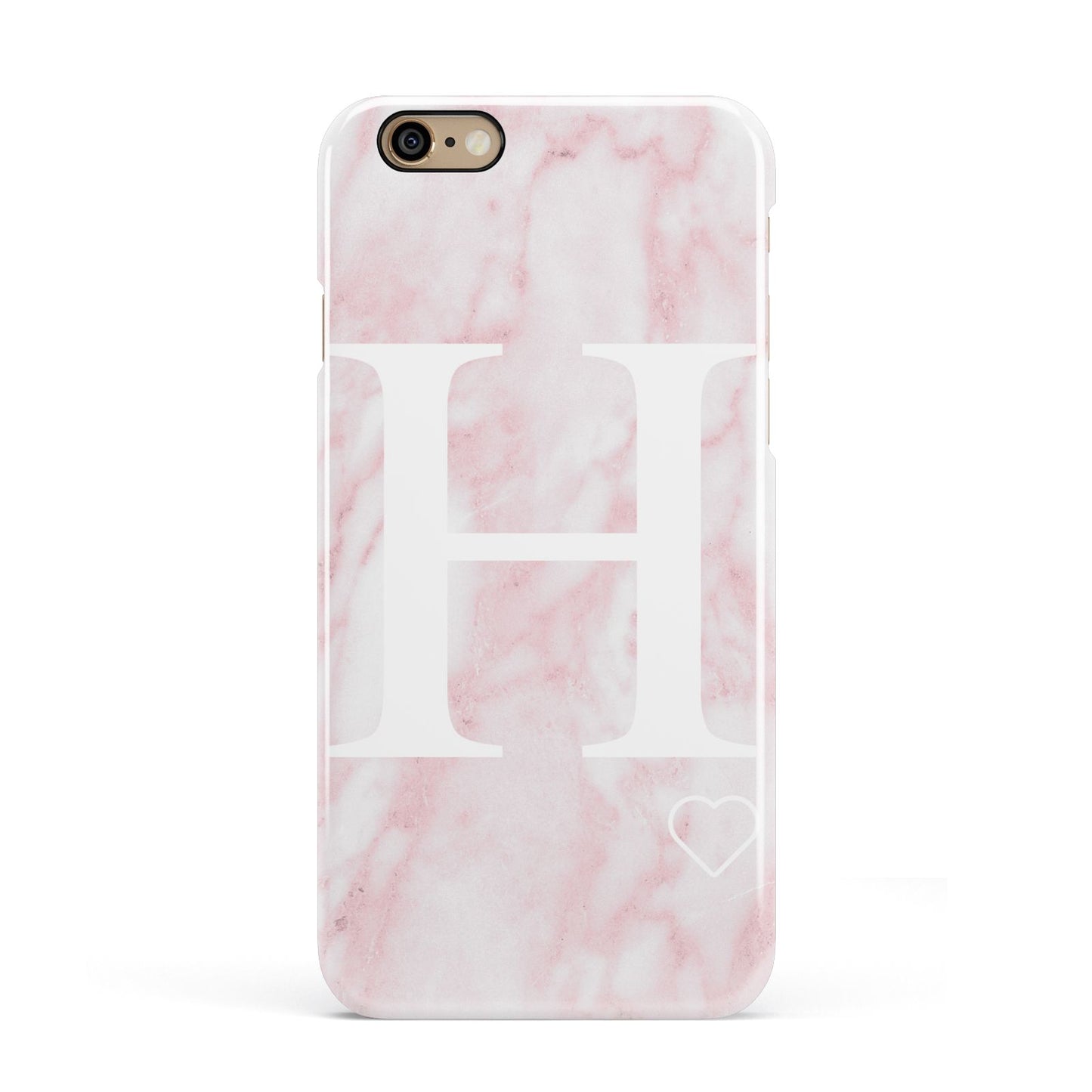 Blush Marble Custom Initial Personalised Apple iPhone 6 3D Snap Case