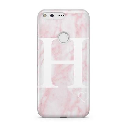 Blush Marble Custom Initial Personalised Google Pixel Case