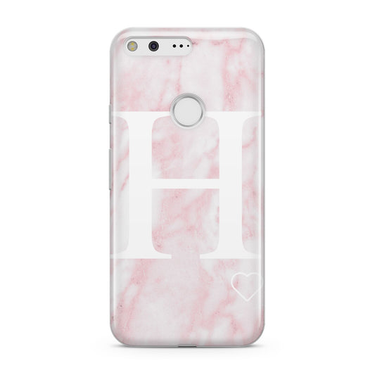 Blush Marble Custom Initial Personalised Google Pixel Case