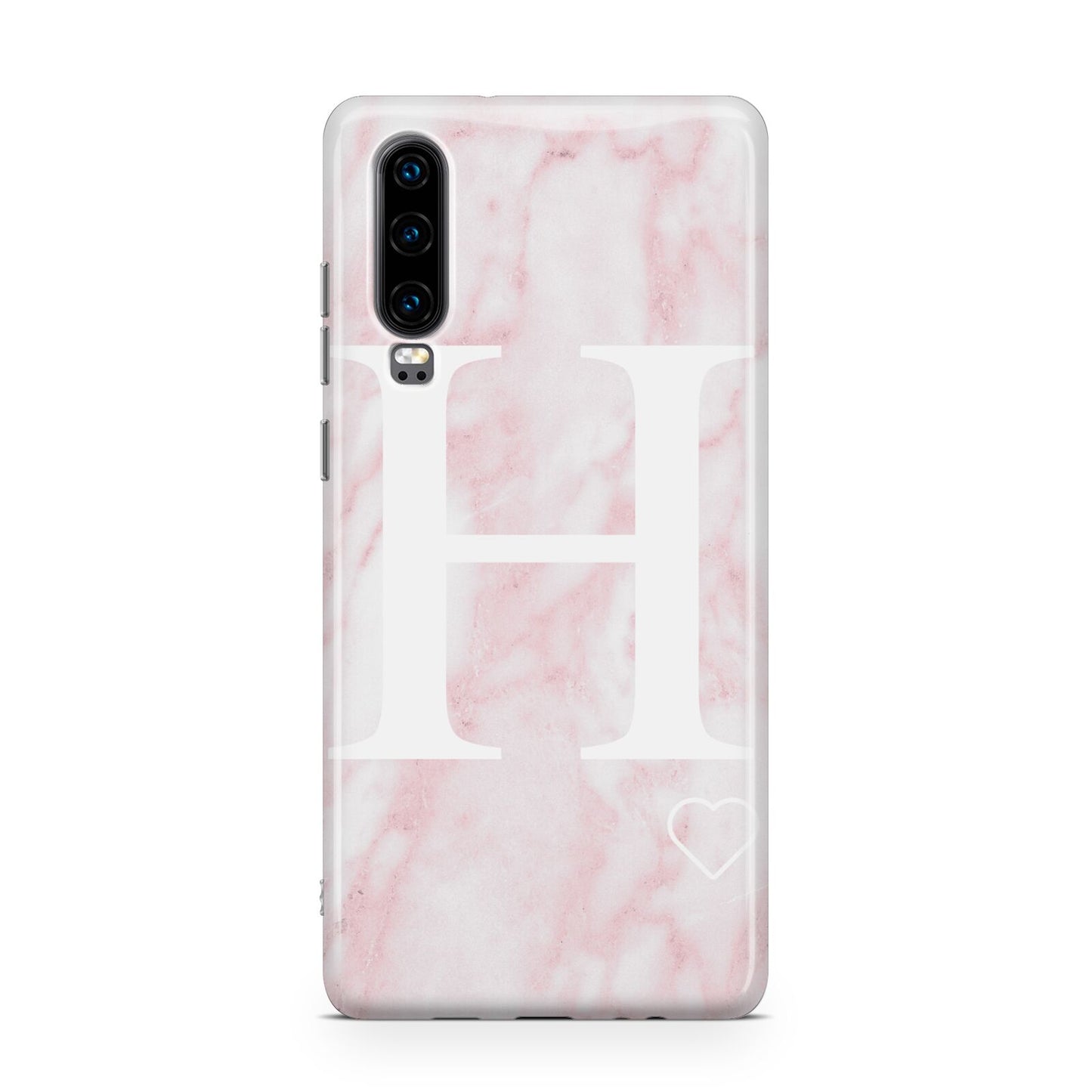 Blush Marble Custom Initial Personalised Huawei P30 Phone Case