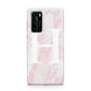 Blush Marble Custom Initial Personalised Huawei P40 Phone Case
