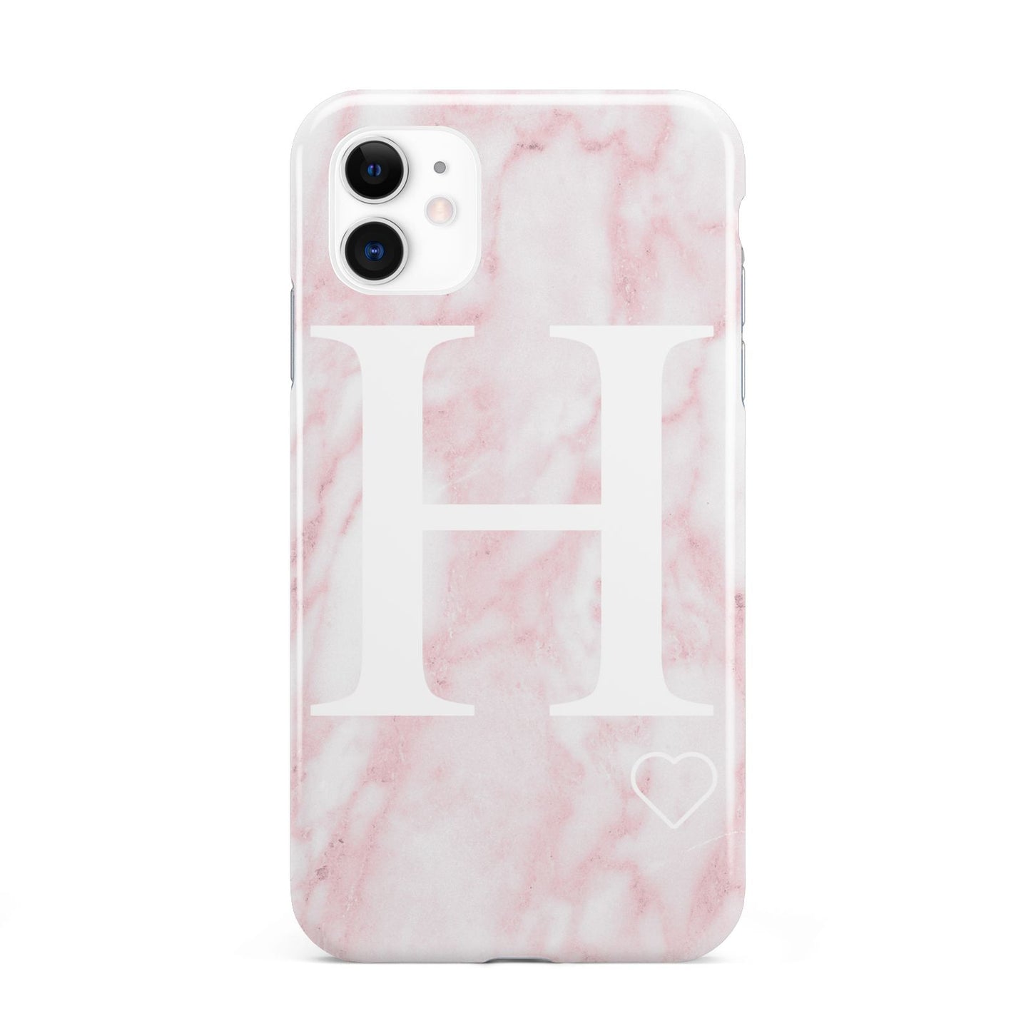 Blush Marble Custom Initial Personalised iPhone 11 3D Tough Case