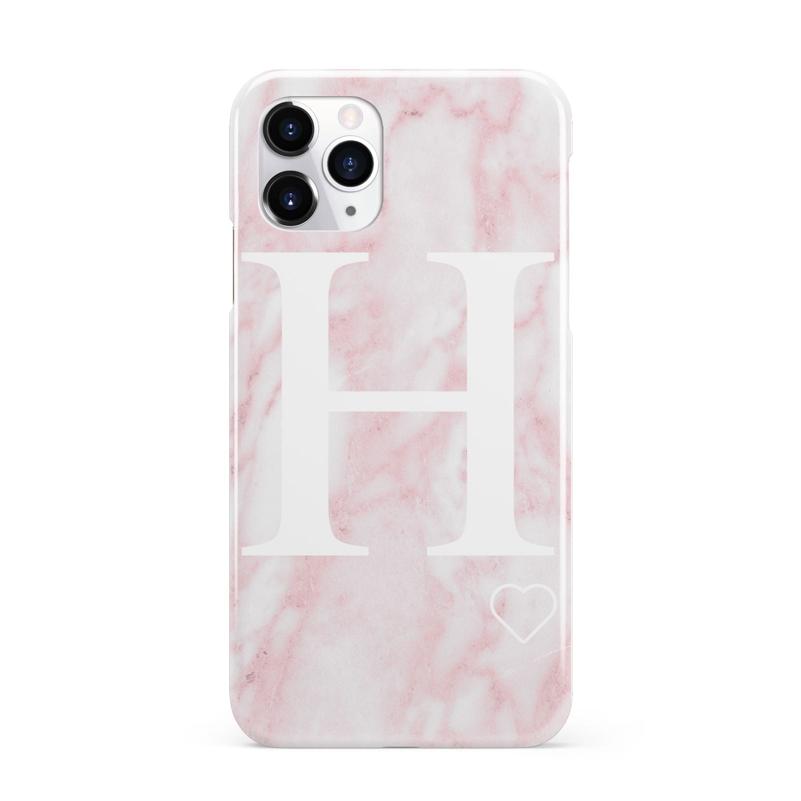 Blush Marble Custom Initial Personalised iPhone 11 Pro 3D Snap Case