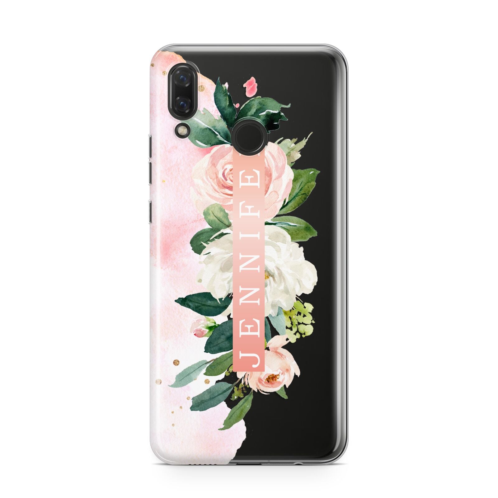 Blush Pink Personalised Name Floral Huawei Nova 3 Phone Case