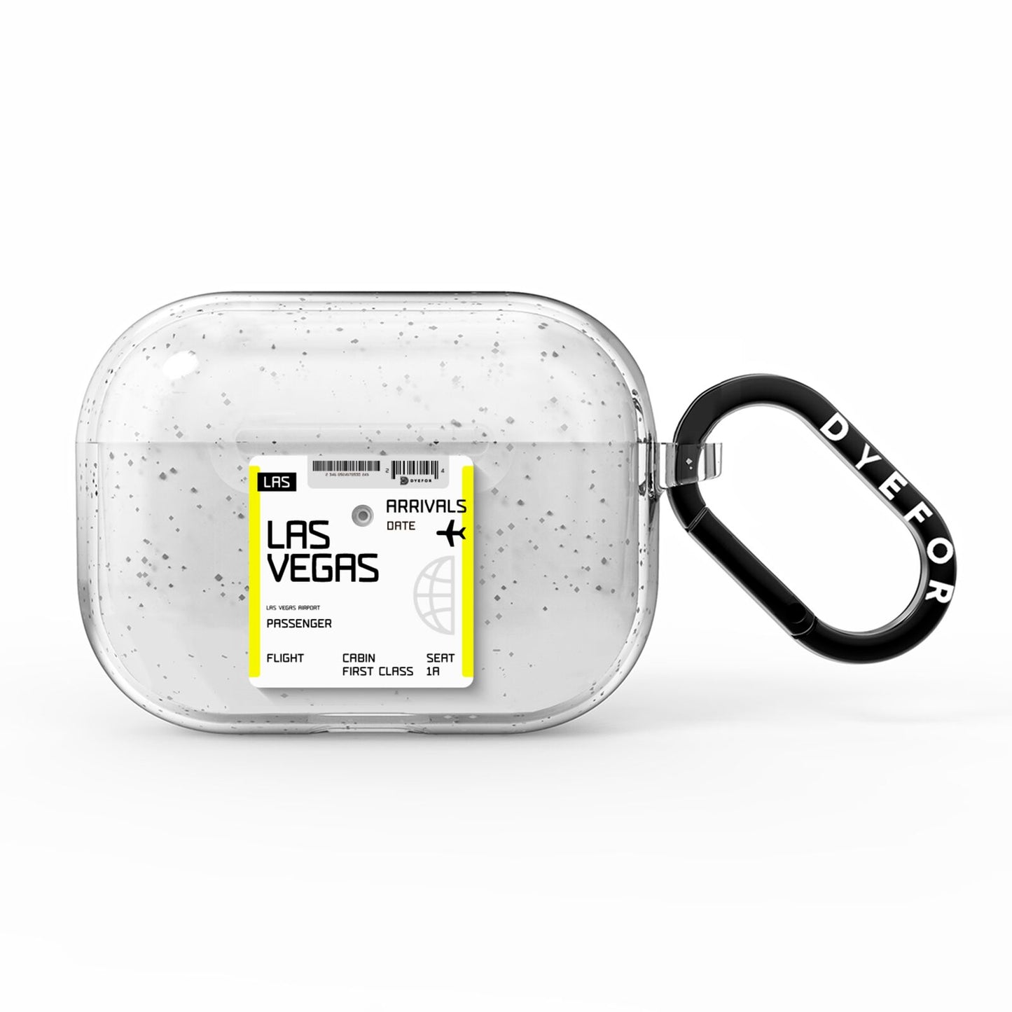 Boarding Pass AirPods Pro Glitter Case