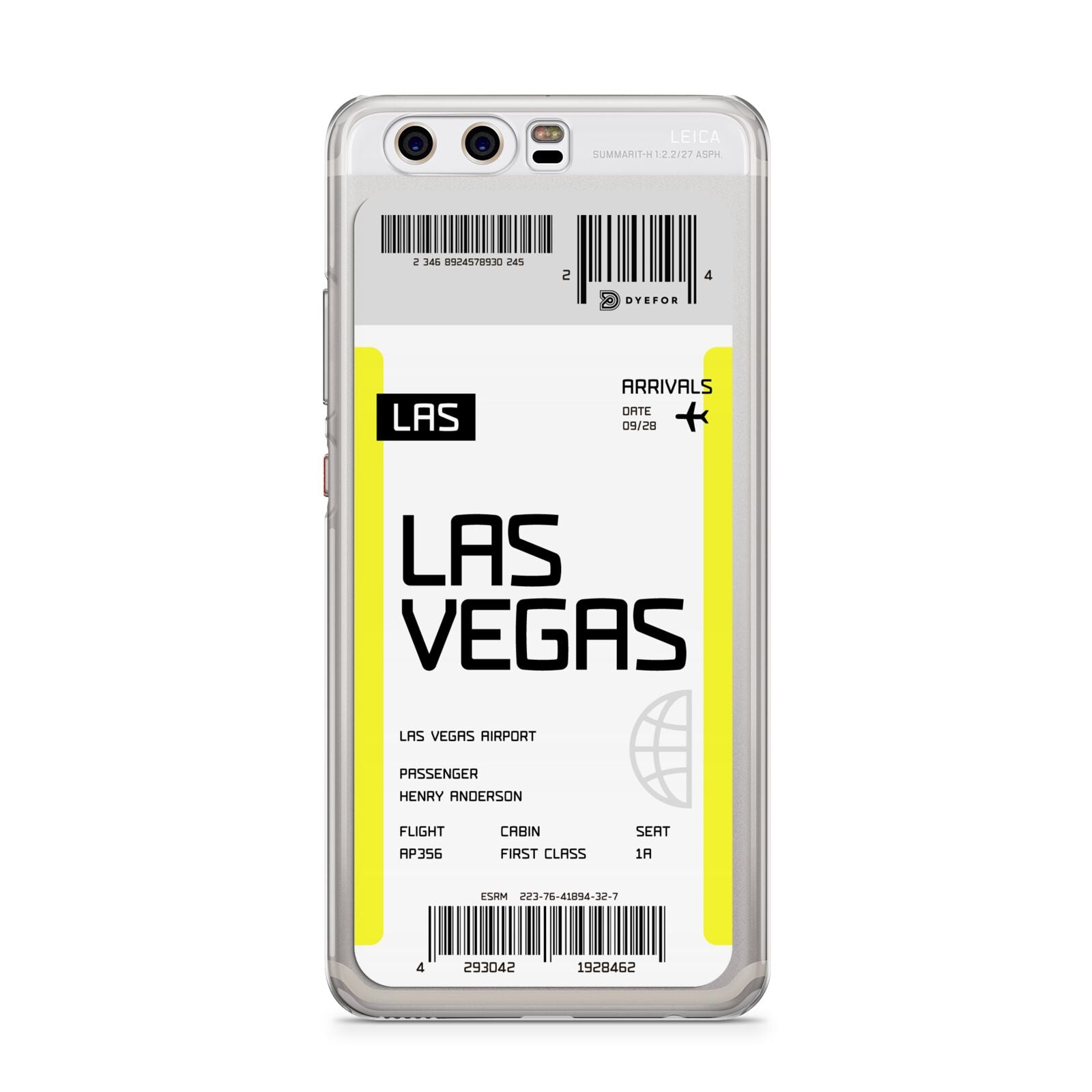 Boarding Pass Huawei P10 Phone Case