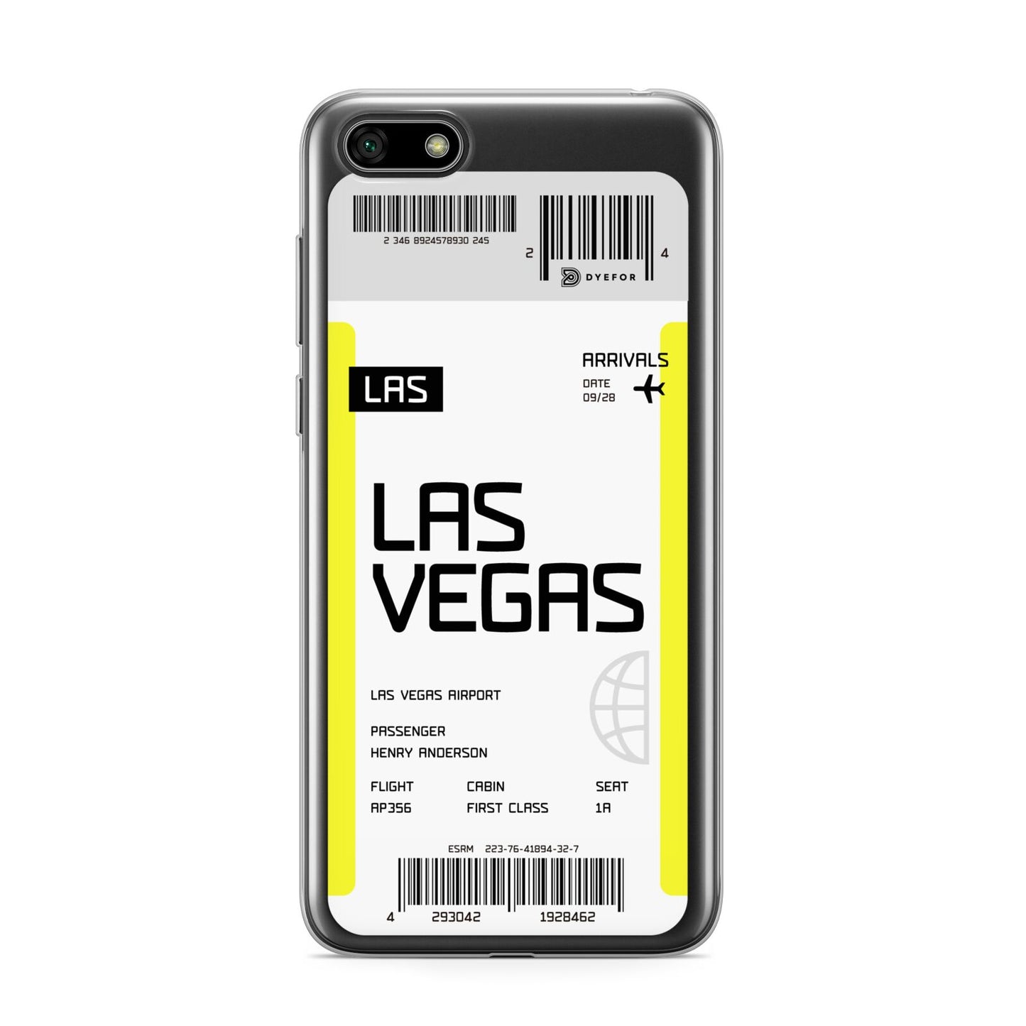 Boarding Pass Huawei Y5 Prime 2018 Phone Case