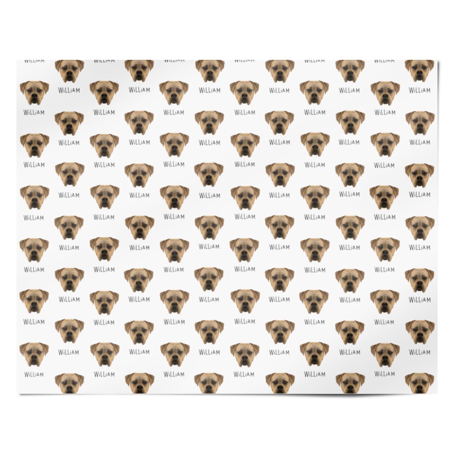 Boerboel Icon with Name Personalised Wrapping Paper Alternative
