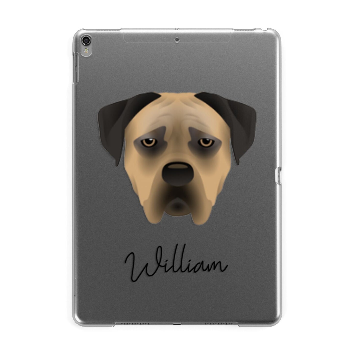 Boerboel Personalised Apple iPad Grey Case