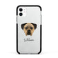 Boerboel Personalised Apple iPhone 11 in White with Black Impact Case