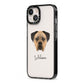 Boerboel Personalised iPhone 13 Black Impact Case Side Angle on Silver phone