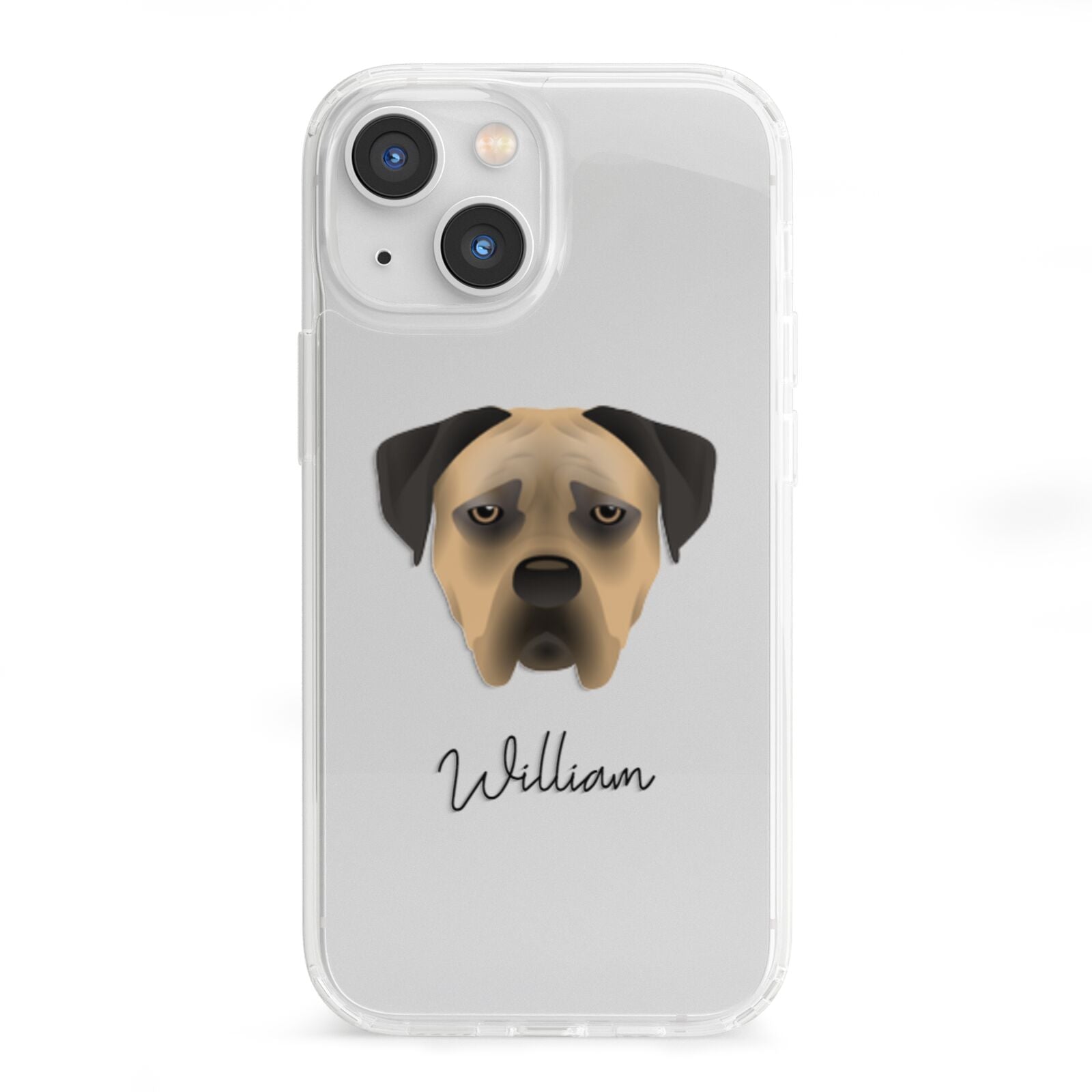 Boerboel Personalised iPhone 13 Mini Clear Bumper Case