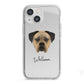 Boerboel Personalised iPhone 13 Mini TPU Impact Case with White Edges