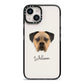 Boerboel Personalised iPhone 14 Black Impact Case on Silver phone