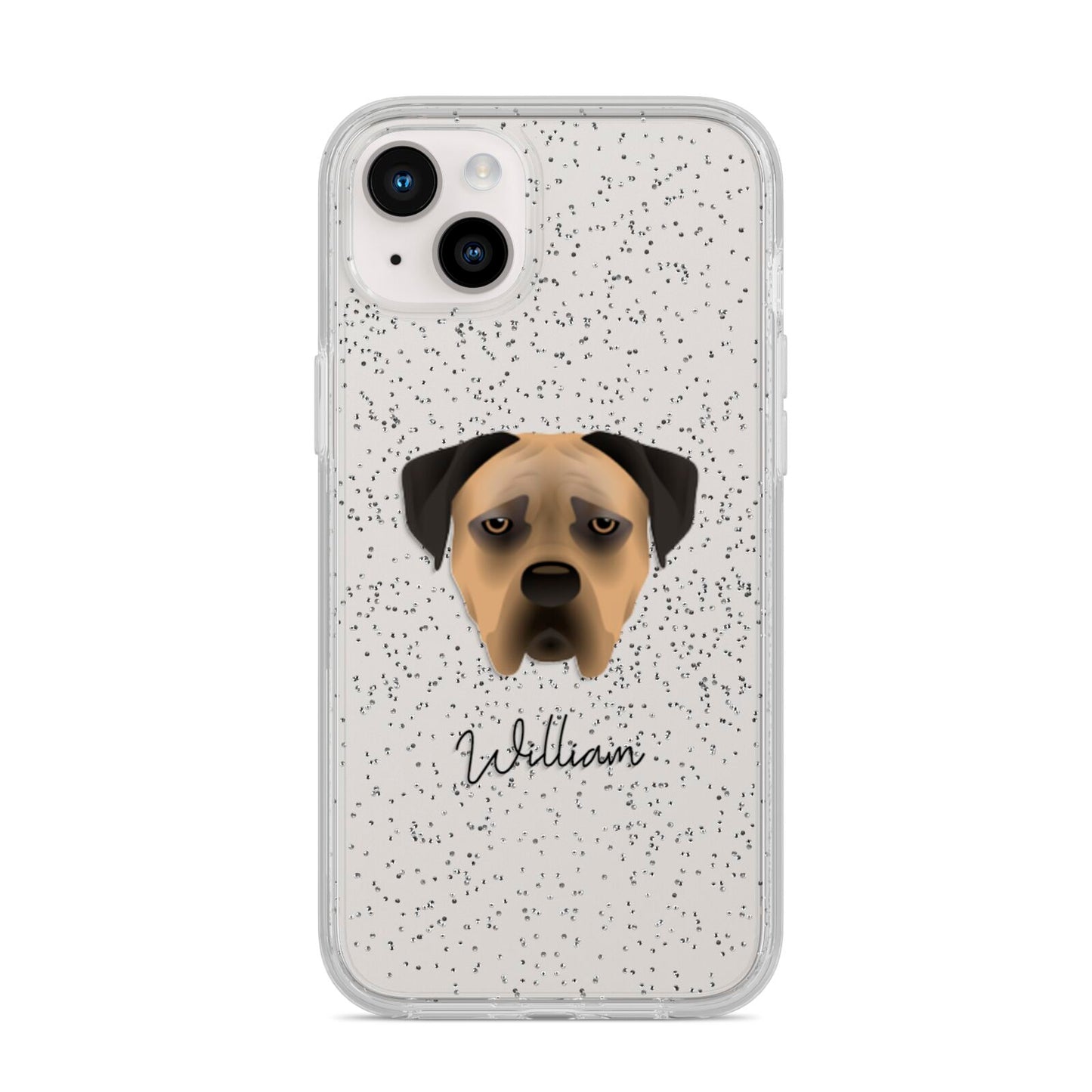 Boerboel Personalised iPhone 14 Plus Glitter Tough Case Starlight