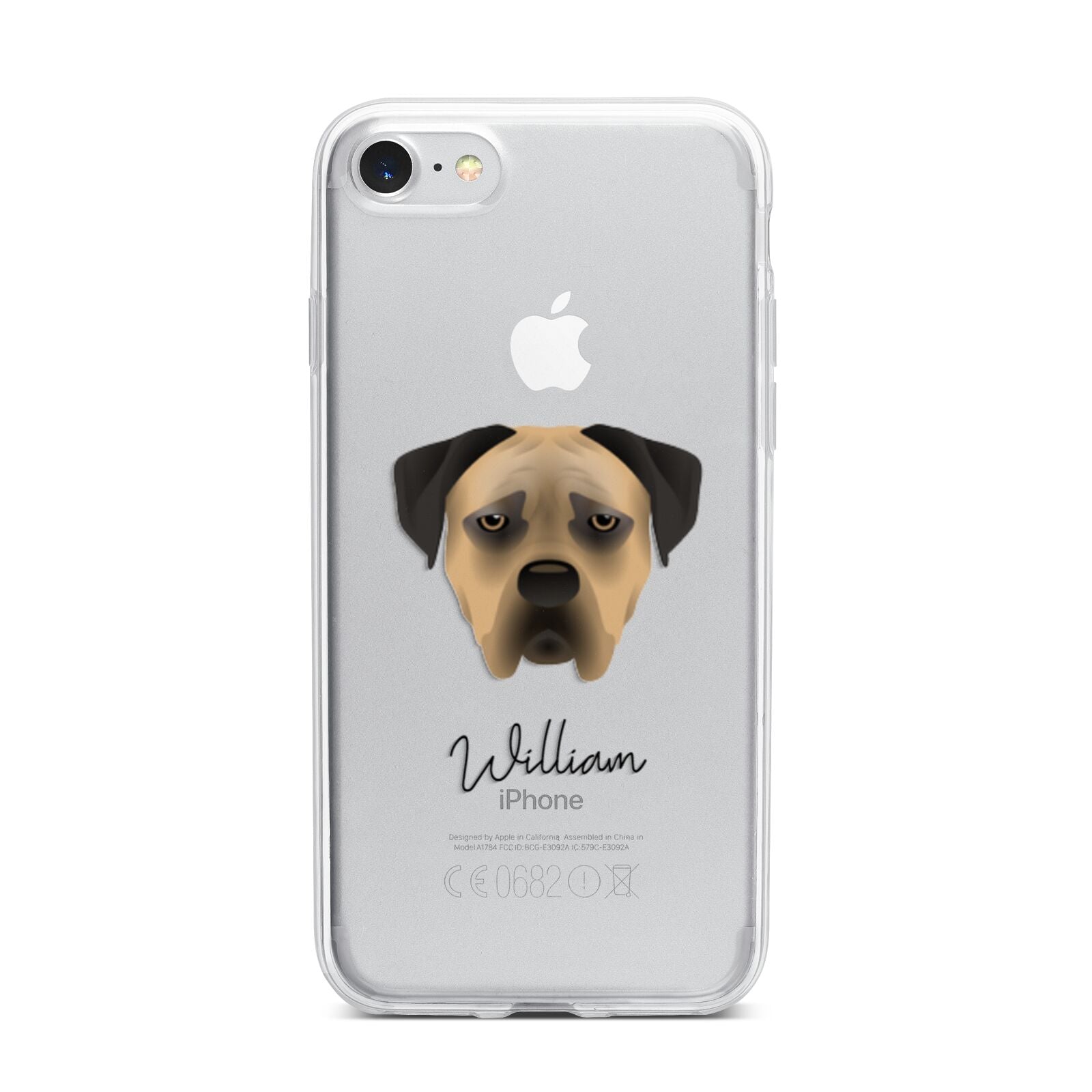 Boerboel Personalised iPhone 7 Bumper Case on Silver iPhone