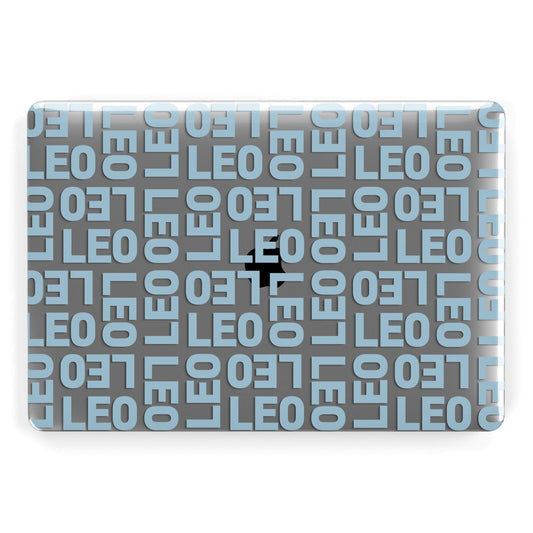 Bold Blue Block Names Apple MacBook Case