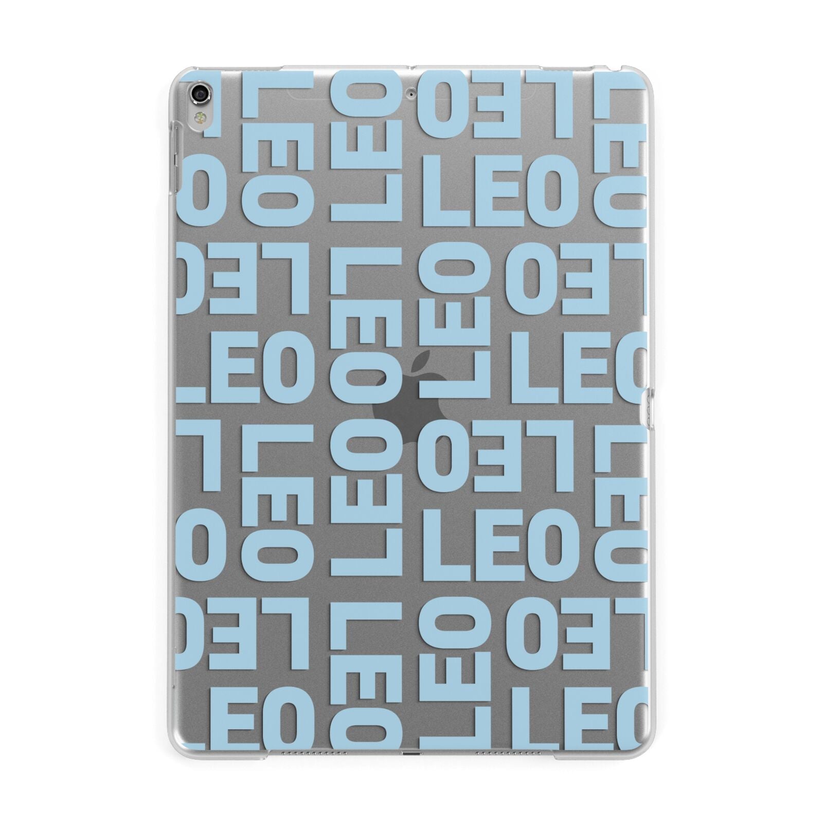 Bold Blue Block Names Apple iPad Silver Case