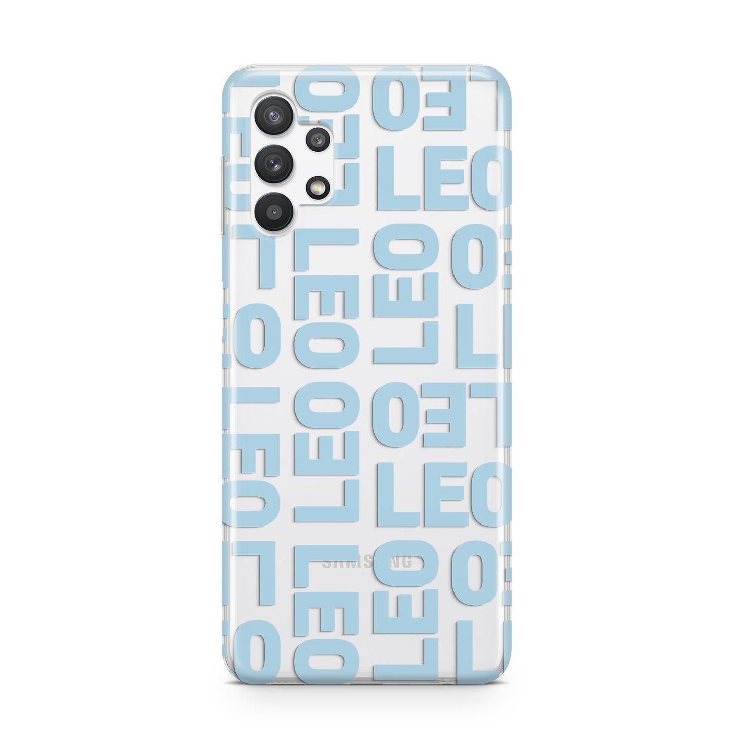 Bold Blue Block Names Samsung A32 5G Case