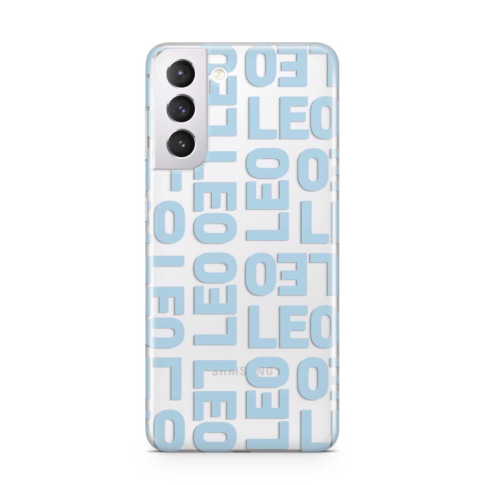 Bold Blue Block Names Samsung S21 Case