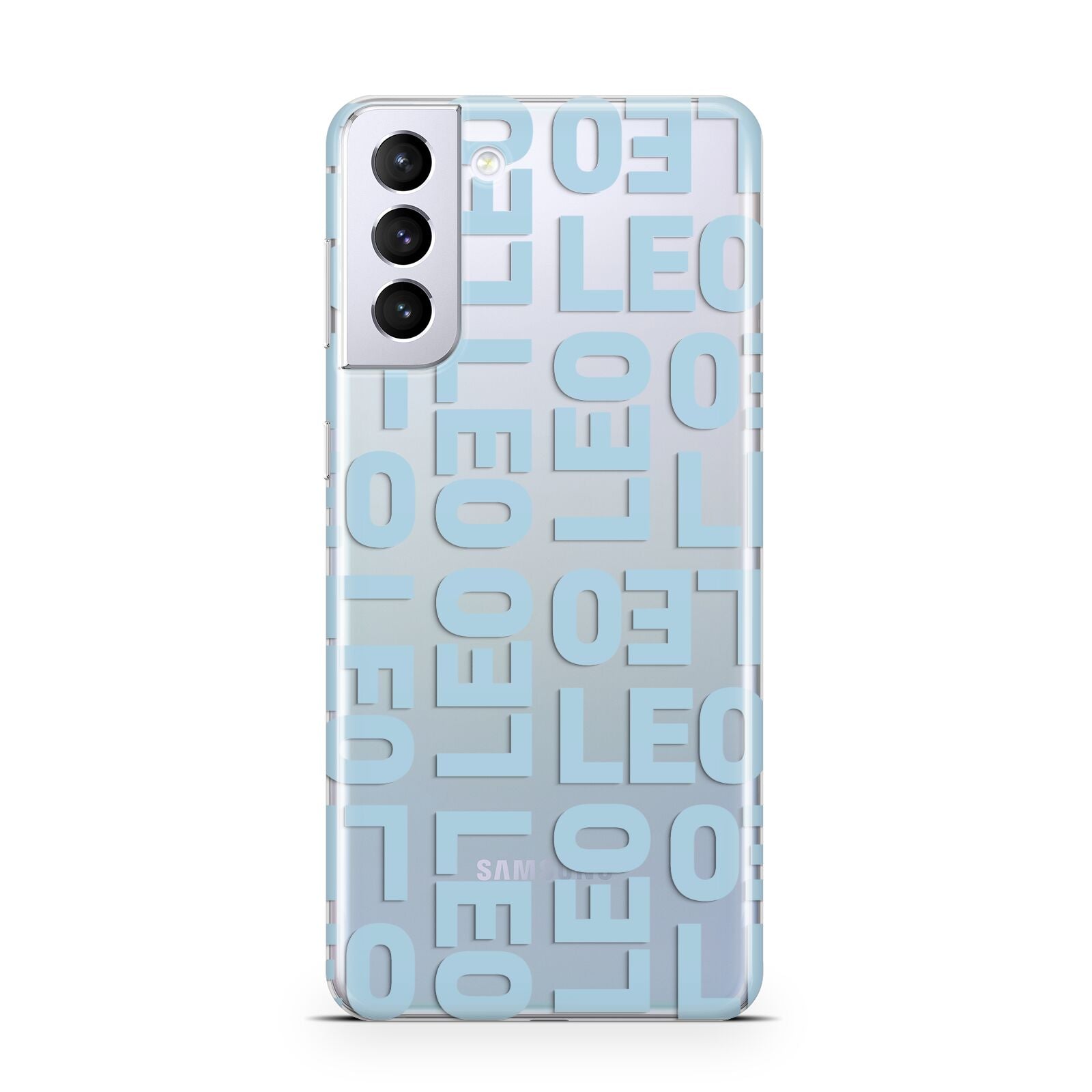 Bold Blue Block Names Samsung S21 Plus Case