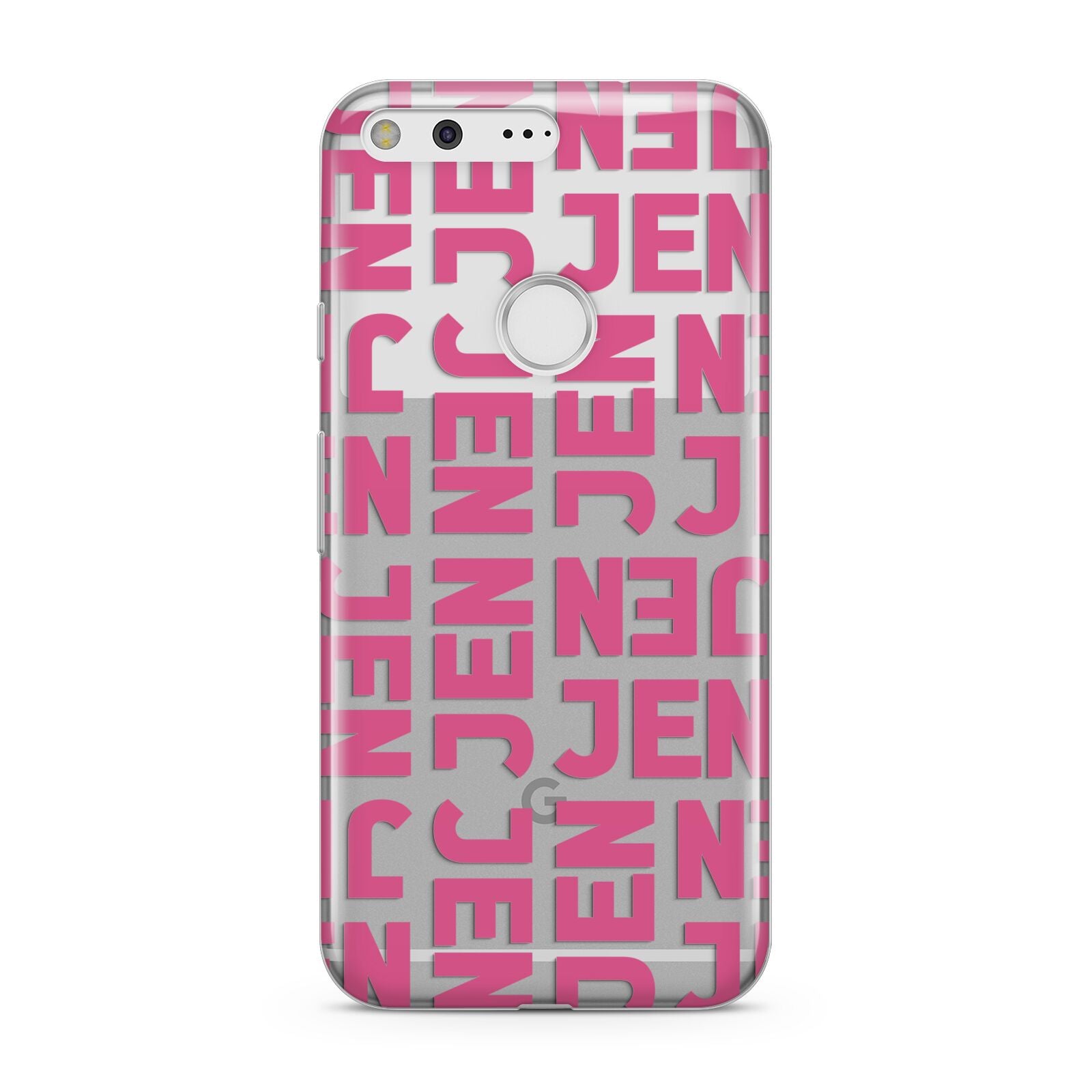 Bold Pink Repeating Name Google Pixel Case