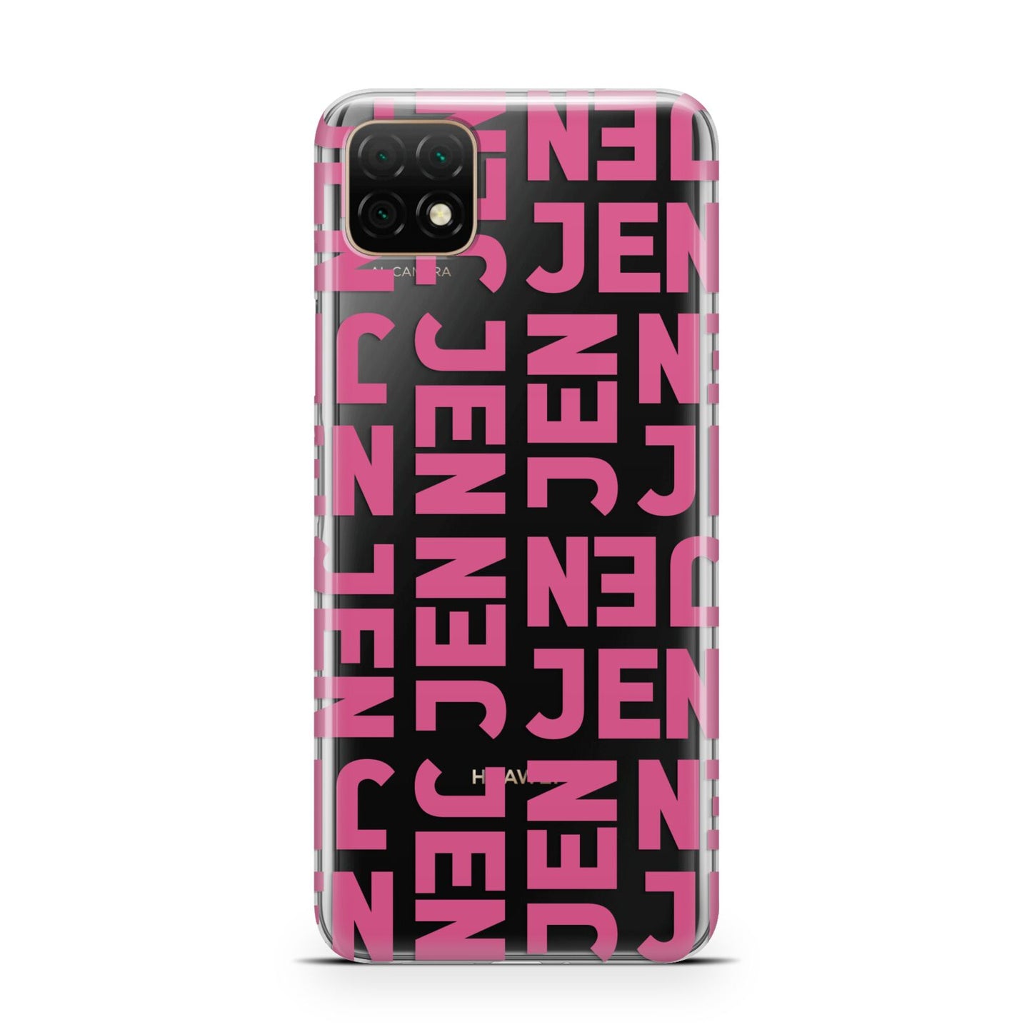 Bold Pink Repeating Name Huawei Enjoy 20 Phone Case