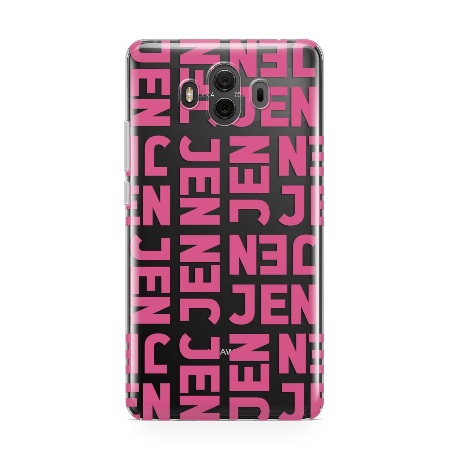 Bold Pink Repeating Name Huawei Mate 10 Protective Phone Case