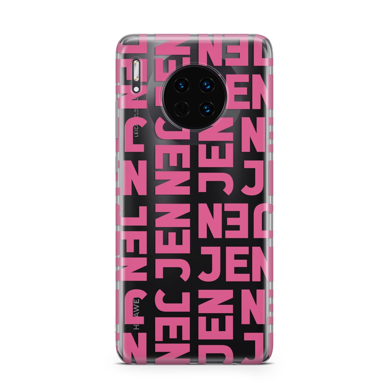 Bold Pink Repeating Name Huawei Mate 30