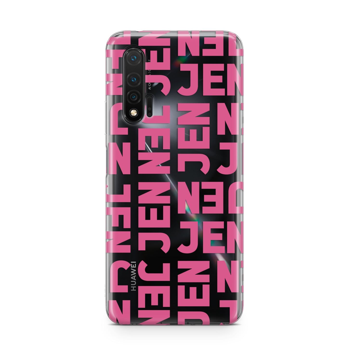 Bold Pink Repeating Name Huawei Nova 6 Phone Case