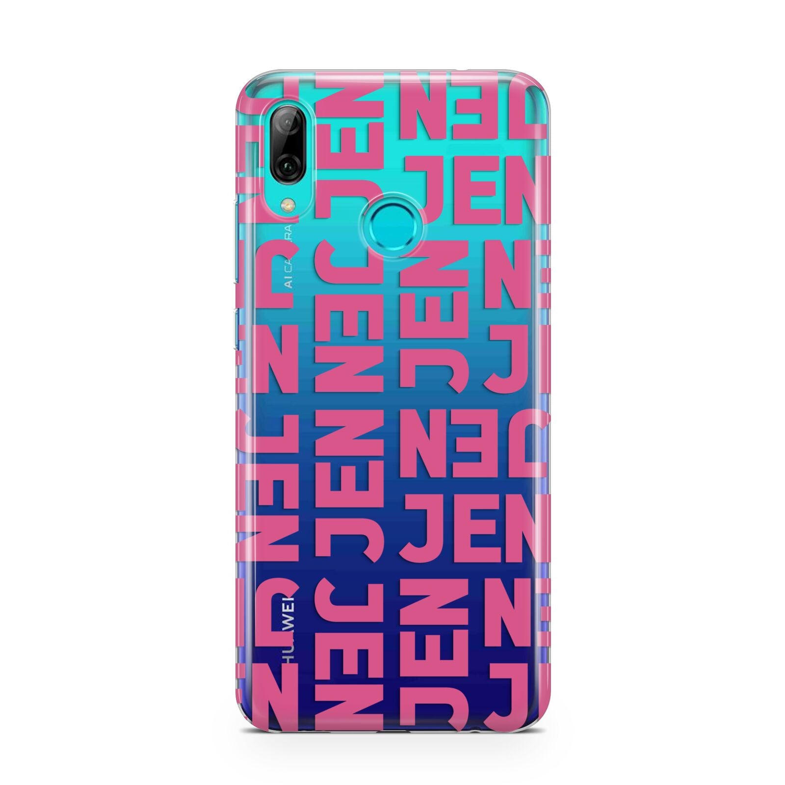 Bold Pink Repeating Name Huawei P Smart 2019 Case