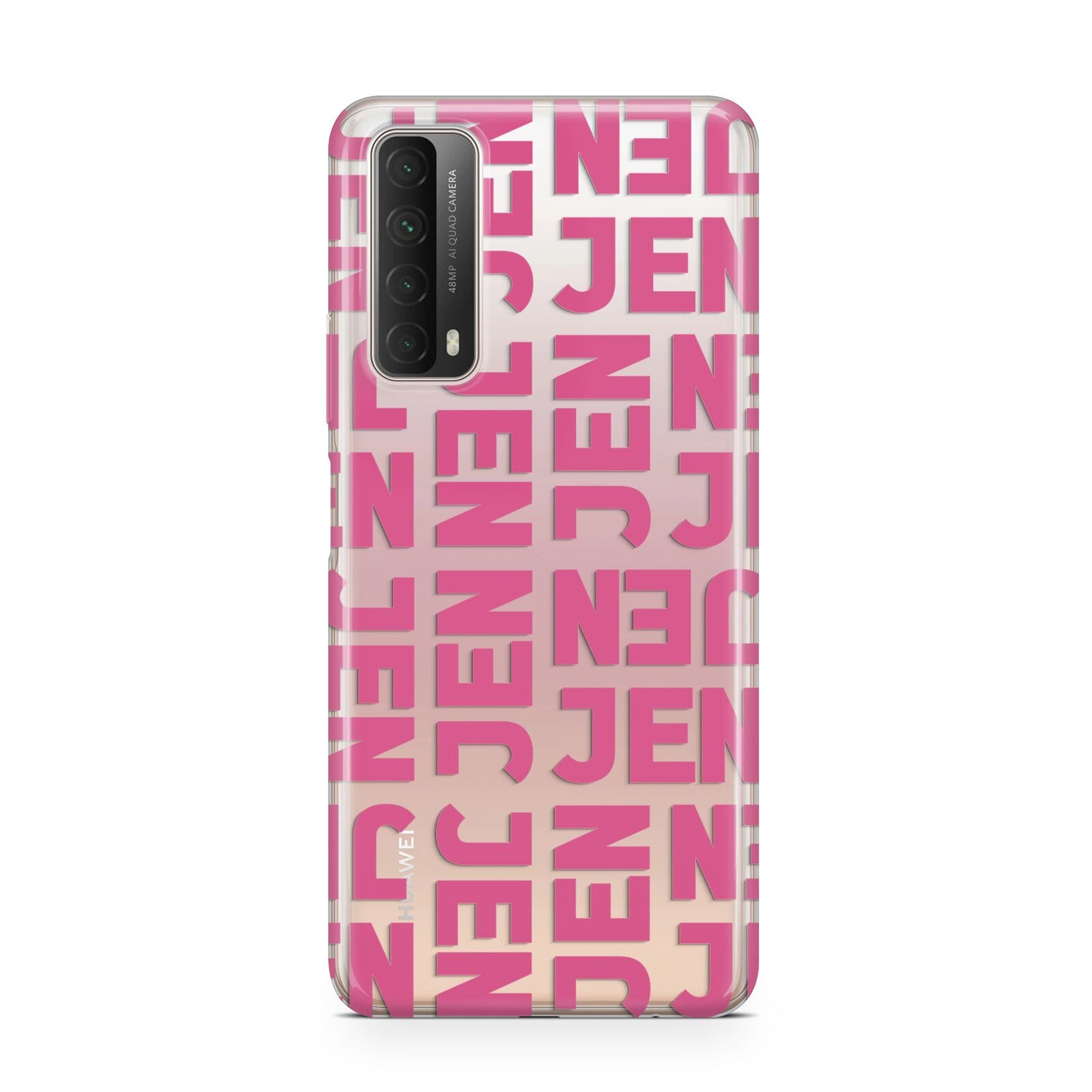 Bold Pink Repeating Name Huawei P Smart 2021